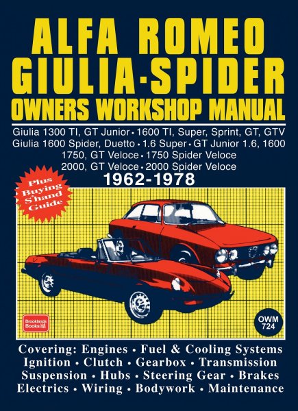 Alfa Romeo Giulia & Spider · 1962-1978 — Owners Workshop Manual