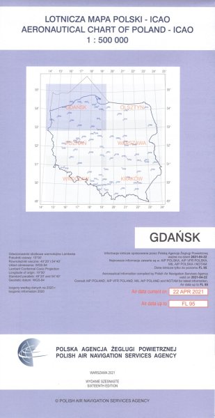 ICAO-Karte · Polen 2021 — Gdansk/Danzig (1:500.000)