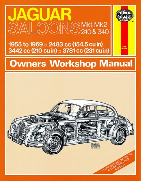 Jaguar Saloons Mk. 1, Mk. 2, 240 & 340 — Haynes Owners Workshop Manual