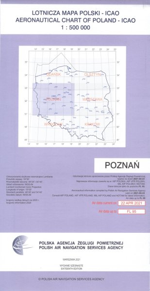 ICAO-Karte · Polen 2021 — Poznan/Posen (1:500.000)